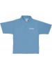Youth Cotton Knit Light Blue Short Sleeve Polo