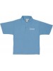 Youth Cotton Knit Light Blue Short Sleeve Polo