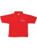 Youth Cotton Knit Red Short Sleeve Polo