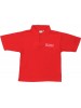 Youth Cotton Knit Red Short Sleeve Polo